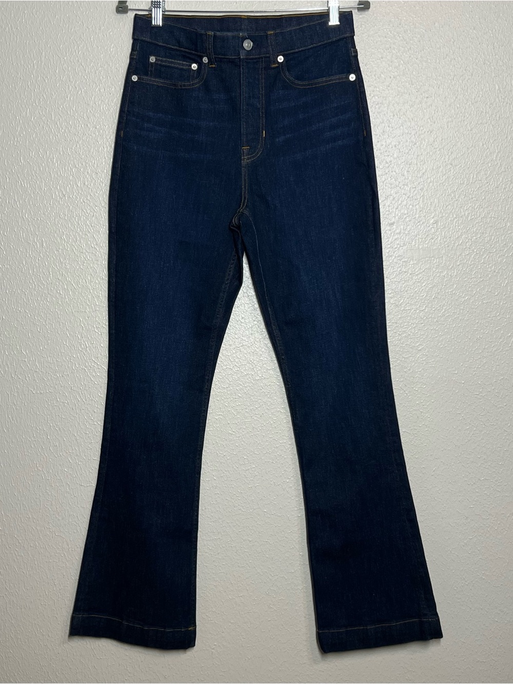 SPANX Micro Flare Jeans Pull On Stretch Hayward Wash Womens Size 10